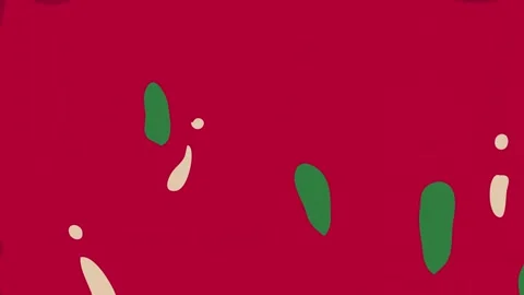 A green screen with white background and red apple on dots rabbit paint it Video stock 335066664