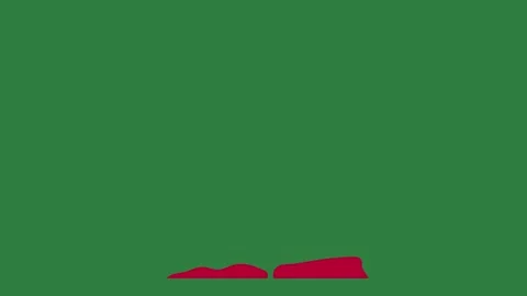 A green screen with white background and red letter m on triangle it heart Видео 335066724