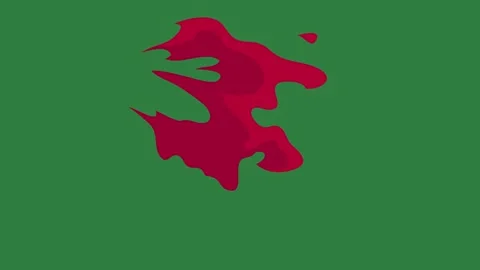 A green screen with white background and red heart on it flower dot fire Video stock 335066761