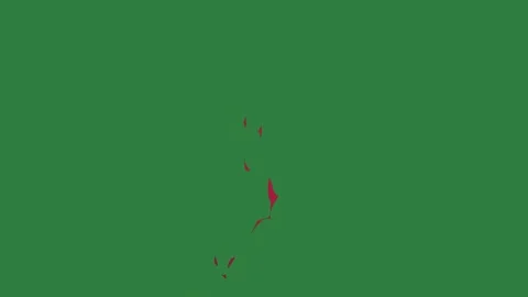 A green screen with white background and red deer head on line it bat an image Видео 335067315