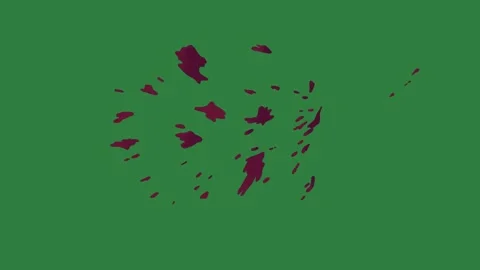 A green screen with white background and map of hawaii bunch red flowers on it Видео 335067517