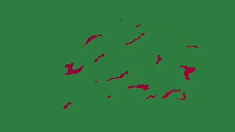 A green screen with white background and red fire on it dots design group of Video stock 335067568