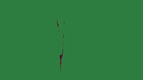 A green screen with white background and bloody knife on it sticking out of Видео 335067677