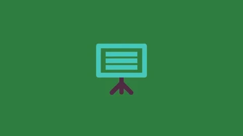 A green screen with white background and computer icon on it animated Video stock 335068317
