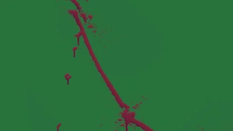 A green screen with white background and blood on it animated chromakey Vidéo 335068495