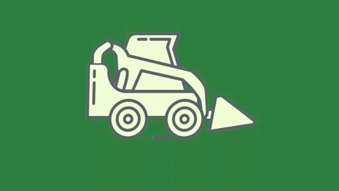 A green screen with white background and toy on it icon of construction Video stock 335069073