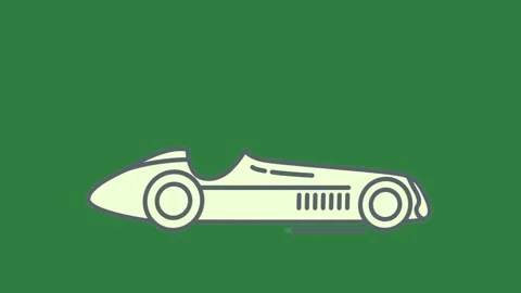 A green screen with white background and skateboard on car icon animated Видео 335069175