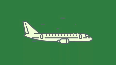 A green screen with white background and airplane on plane animated chromakey Видео 335069199
