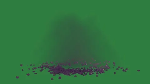 A green screen with white background and bunch of black smoke on cloud bomb Video stock 335069275