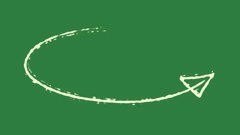 A green screen with white background and outline on it circle arrow drawn Video stock 335087445