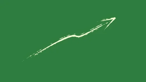 A green screen with white background and arrow line on outline it animated Video stock 335087450
