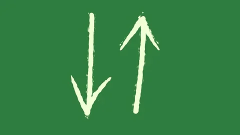 A green screen with white background and the letter n on it arrow animated Video stock 335087485