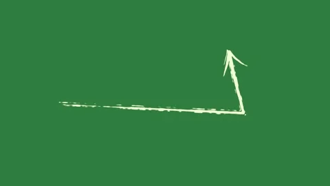 A green screen with white background and line on it arrow animated chromakey Video stock 335087541
