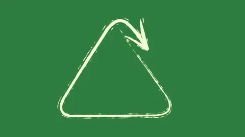 A green screen with white background and the letter l triangle on animated Видео 335087708