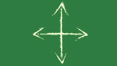 A green screen with white background and cross on it arrow animated chromakey Video stock 335087773