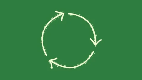 A green screen with white background and circle on animated chromakey Video stock 335087787
