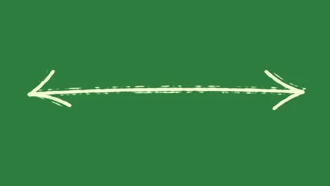 A green screen with white background and outline on it arrow animated Видео 335087794