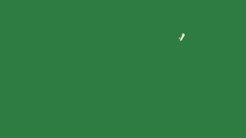 A green screen with white background and the letter q on wallpaper two circles Video stock 335087854