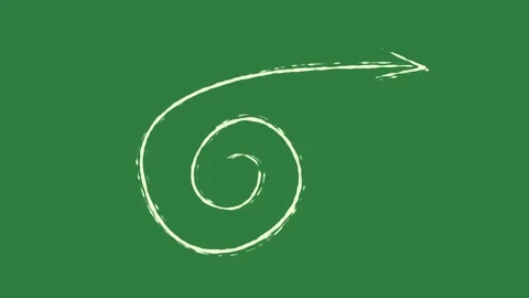 A green screen with white background and circle on an arrow drawn it animated Video stock 335087958