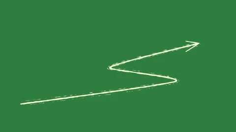 A green screen with white background and arrow on animated chromakey Видео 335087986
