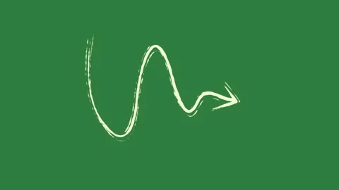 A green screen with white background and outline on it wave the letter u in Видео 335088234