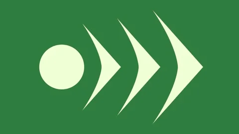 A green screen with white background and black circle on it arrow in the Видео 335088866