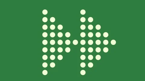 A green screen with white background and two circles on it dots animated Видео 335088916