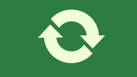 A green screen with white background and the letter c in on it recycling Vídeo Stock 335088926
