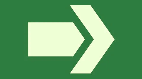 A green screen with white background and arrow pointing up to the right on Video stock 335089067