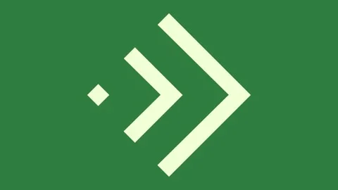 A green screen with white background and arrow on animated chromakey Vidéo 335089316