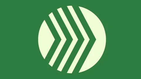 A green screen with white background and the letter v in middle arrow on it Видео 335089327