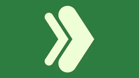 A green screen with white background and arrow icon on animated chromakey Vídeos de archivo 335089477