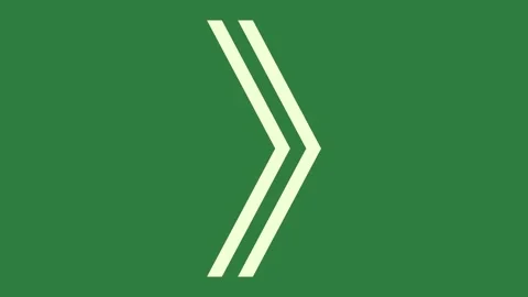 A green screen with white background and the letter k on it arrow animated Vídeo Stock 335089562