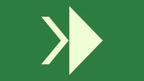 A green screen with white background and an arrow in the middle on animated Видео 335089613