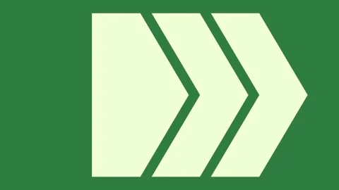 A green screen with white background and arrow on animated chromakey Video stock 335089617