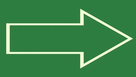 A green screen with white background and arrow pointing up to the right Vídeo Stock 335089769