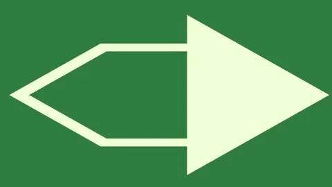 A green screen with white background and sign an arrow pointing to the right Видео 335089811