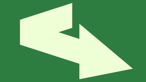 A green screen with white background and square in the middle arrow on icon Video stock 335089850