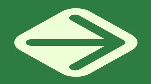 A green screen with white background and square on icon arrow animated Видео 335089851