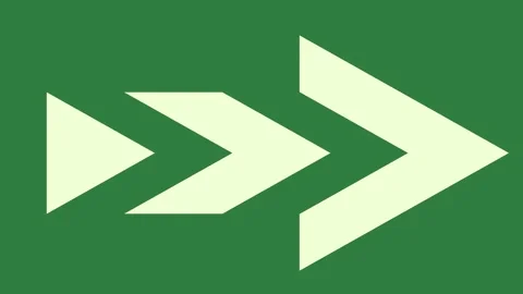 A green screen with white background and arrow pointing up to the right icon Vídeos de archivo 335089857