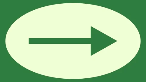 A green screen with white background and circle on arrow pointing to the right Видео 335089888