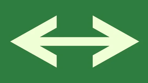 A green screen with white background and arrow on animated chromakey Video stock 335089970