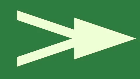 A green screen with white background and arrow pointing up on animated Видео 335090010
