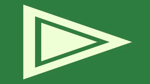 A green screen with white background and triangle in the middle play button on Video stock 335090026