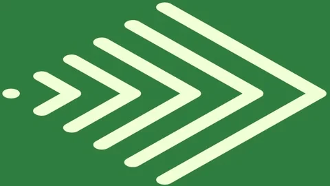 A green screen with white background and arrow on animated chromakey Видео 335090102