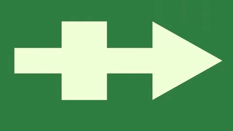 A green screen with white background and arrow cross on sign an pointing left Vídeos de archivo 335090271