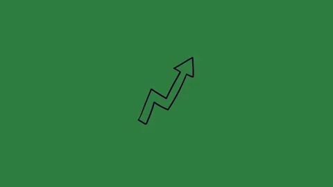 A green screen with white background and black arrow on it animated chromakey Видео 335090561