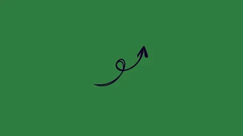 A green screen with white background and black arrow on it cat animated Видео 335090562