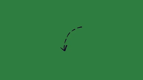 A green screen with white background and black arrow on it an pointing to the Stock Footage 335090581