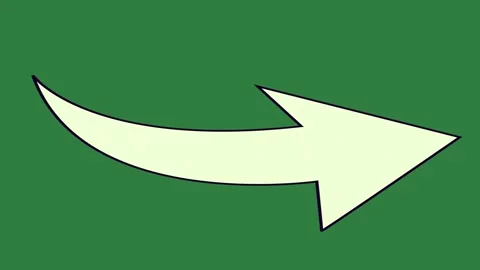 A green screen with white background and arrow on animated chromakey Video stock 335090767